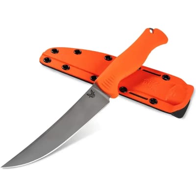 Benchmade Meatcrafter CPM154 Jacht- en Vleesmes – Oranje Santopren Greep**