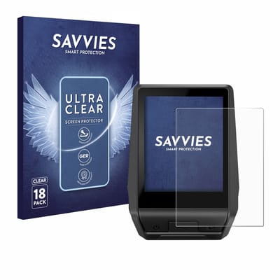 Savvies - Screenprotector voor Bosch Nyon 2021 / 2020 - Folie Beschermfolie transparant 18 Stuks