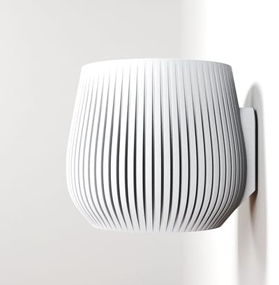 Fleuriek - Moderne hangpot van biobased plastic - Bloempot voor aan de muur – Duurzame & lichte hangende plantenpot voor binnen - Witte bloempot voor kamerplanten - Ø12 cm