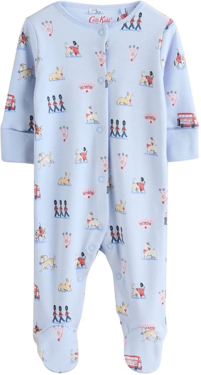 Next - Jongens - Cath Kidston babypyjama met London-print - Blauw