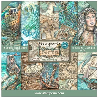 Stamperia - Songs of the Sea 12x12 Inch Paper Pack (SBBL141)