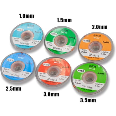 1.5mm 2mm 2.5mm 3mm 3.5mm Breedte 1.5M Lengte Desolderen Gevlochten Lassen Soldeer Remover lont Draad Lood Koord Flux Reparatie 2.0mm*1.5M