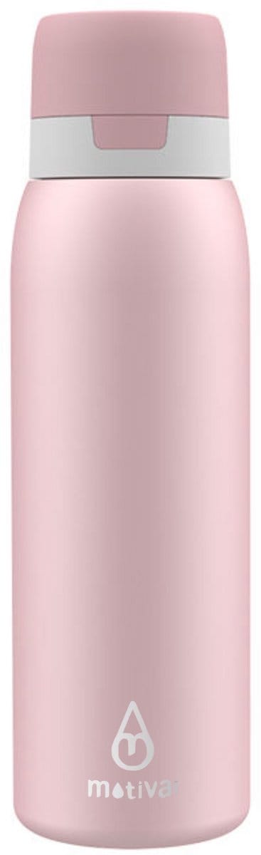 Motivai RVS Waterfles met Filter – 750ML – BPA-vrij & Herbruikbaar – Zuiveringsfles voor Schoon Drinkwater – Dubbelwandige Drinkfles – Roze