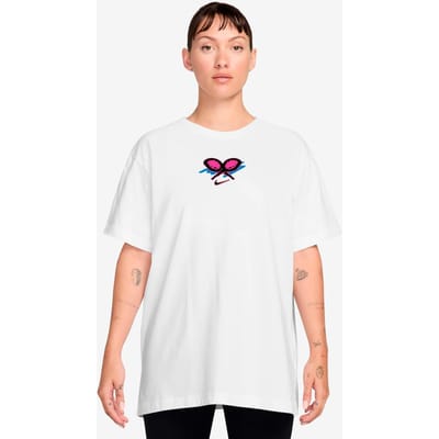 Nike Dri-Fit Slam Oversize T-shirt Dames-wit