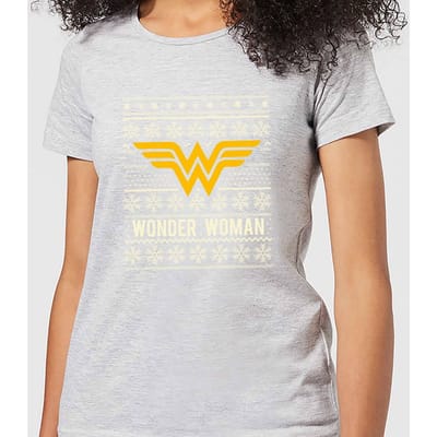 DC Wonder Woman Women's Christmas T-Shirt - Grey - XS