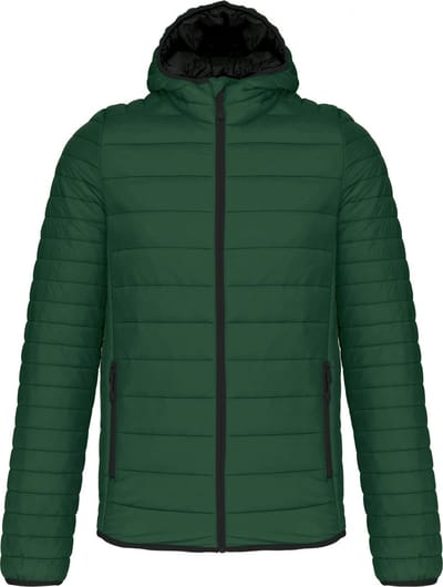 Kariban Men's lightweight hooded padded jacket K6110 - Forest Green - S