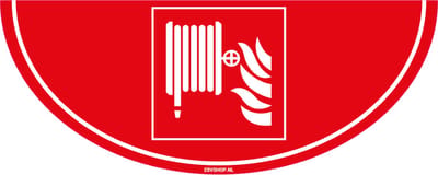 Brandslang vloersticker F002 - 750 x 300 mm