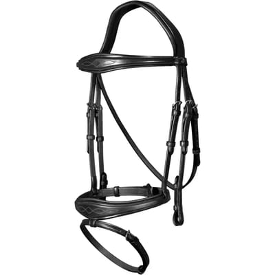 Dyon New English Hoofdstel Anatomic Gecombineerde Neusriem - maat Cob - black