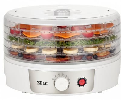 Zilan Voedseldroger ZLN2037 – 5 Lagen – 250W – BPA vrij - Instelbare Temperatuur 35-70°C – Tot 2 Liter Fruit, Groente, Vlees & Kruiden Drogen – Compact & Stil