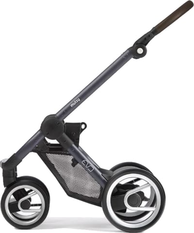 MUTSY - EVO - Wandelwagen - Farmer Dark Grey onderstel & Buggy Farmer Mist & Olive Reiswieg