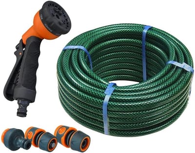 Slangkit met Spuitpistool - Tuinslang Set - Water Geven - Versterkt Materiaal - 20 Meter - Groen