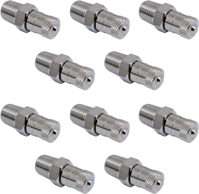 Dailygoods- Tankventiel 10 Stuks - 1/8" BSP - 35 BAR - Universele Aansluiting - Geschikt voor Compressoren - Hoge Kwaliteit - Luchtventiel