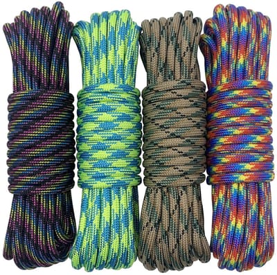 Dailygoods- Paracord Touw 6 Meter - Paracord 550 - Paracord Set - Outdoor Survival - DIY Kit - 7 Strengen Nylon - Survivaltouw