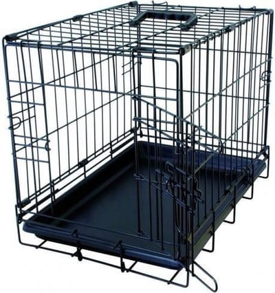 Topmast Hondenench Small 62 x 42 x 49 cm + GRATIS Vetbed anti-slip - grijs voetprint