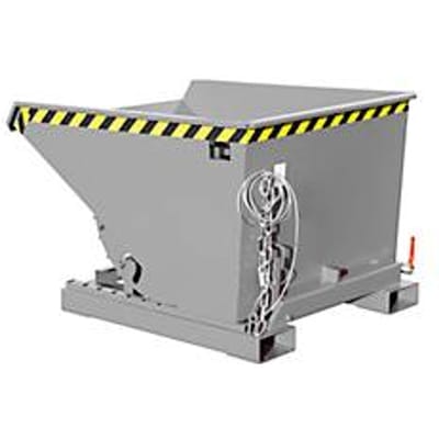Bauer EXPO® E-600, spanenopvangbak type E, met zeefplaat, olie- en waterdicht, geschikt voor vorkheftrucks, B 1070 x H 1260 x H 835 mm, muisgrijs RAL 7005