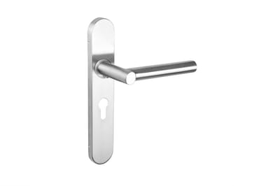 Lavuzo deurkruk Grosetto RVS met afgerond schild PC55 | Per set | Deurklink met schild