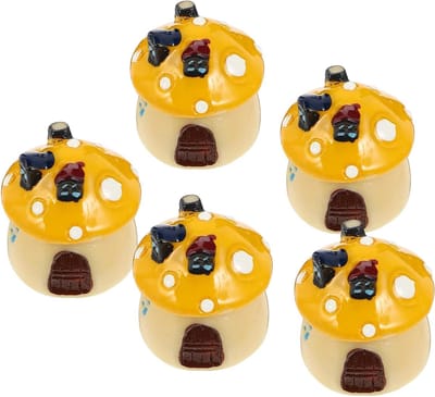 Hars Paddestoel Decor - Miniatuur Tuin - Tuintje Versieren - Weerbestendig Materiaal - 10 Stuks - Kleurrijk
