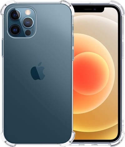 Hoesje - Geschikt voor Apple iPhone 12 Pro - Sterk & Shockproof - Siliconen Case - Back Cover - Telefoon Hoes Shock Proof - Telefoonhoesjes - Transparant