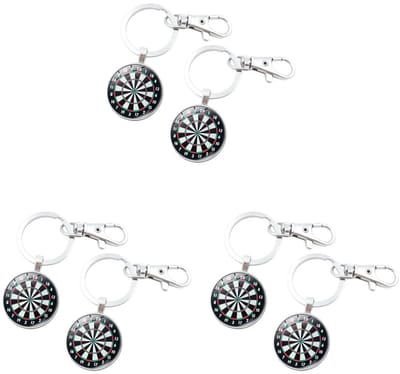 Dailygoods- Sleutelhanger 6 Stuks - Darts/Sleutelhangerhouder - GAY-Pride Sleutelhanger - Tasdecoratie - Creatieve Sleutelhanger - Schokbestendig Metaal - Sleutelring