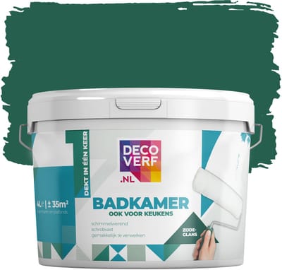Decoverf badkamer verf smaragdgroen, 4L