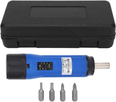 Cocoplus -Momentschroevendraaierset met 2 Rechte en 2 Kruis Bits, 0,2-1,2 N.m, 156mm - Schuifbare - Precisie - Reparatie - Inclusief Koffer - Elektronica - Geschikt voor Fijn Mechanisch Werk - Zwart
