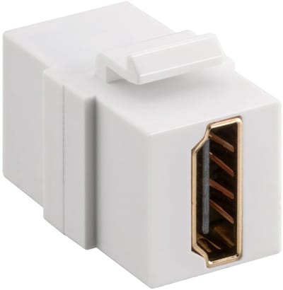 Keystone module HDMI (v) - HDMI (v) - versie 1.4 (4K 30Hz) / wit