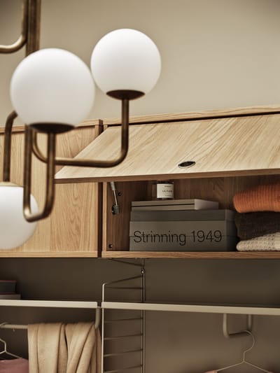 String Furniture Kastunit met klapdeur - Eiken - Breite 78 cm