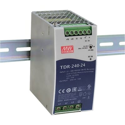 MEAN WELL TDR-240-24 DIN-rail netvoeding 24 V/DC 10 A 240 W Aantal uitgangen:1 x Inhoud 1 stuk(s)