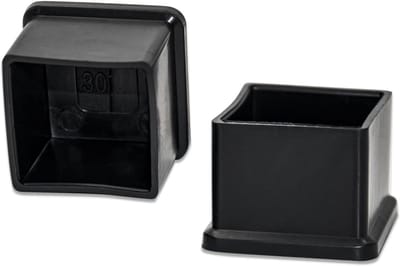 8x Vierkante Stoelpootdoppen PVC - Krasvrije Beschermers voor Meubels en Vloeren (30x30mm)