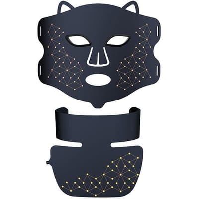 Foton Huidverjongingsinstrument, Rood en Blauw Licht Schoonheidsinstrument Huishoudelijk Gezicht LED Masker, Rood Licht Masker Instrument Grote Rij Licht black