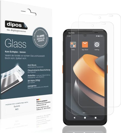 dipos – 2x Matte Pantserfolie geschikt voor Sunmi M3 | 9H Screenprotector