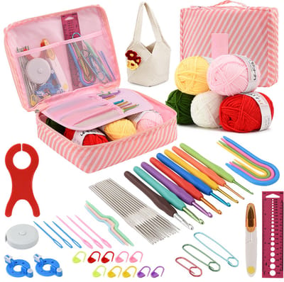 Haakset 58-delig – Complete Haaknaaldenset met Accessoires en Opbergtas, voor Beginners en Gevorderden