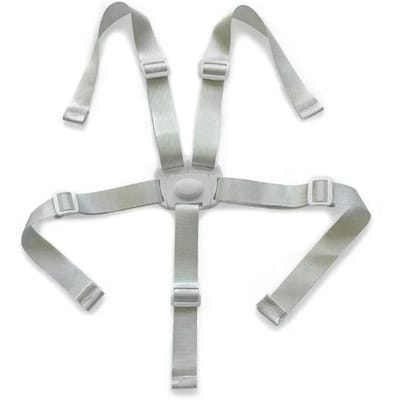 Harnais universel à 5 points pour bébé, chaise haute, ceinture de sécurité pour poussette, landau, poussette, chaise de salle à manger pour enfants grise