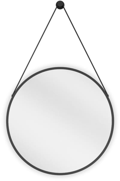 Mexen String ronde badkamerspiegel 50 , zwarte frame - 9854-050-050-000-70