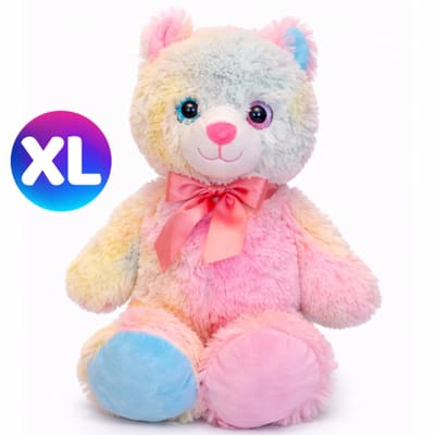Topknuffels® Alpaca (Pastel Kleuren) Pluche Knuffel Dier XL 50 cm - Speelgoed Tie-Dye Knuffels - Regenboog Rainbow Plush