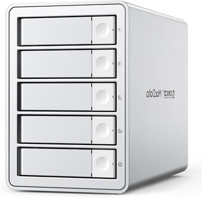 5 Bay RAID Externe Hard Drive Behuizing voor 2.5/3.5 inch SATA HDD/SSD tot 5X 22TB, USB 3.0 Type-B Docking Station, Ondersteunt RAID 0/1/3/5/10/PM, Ideaal voor Gegevensopslag en Back-up