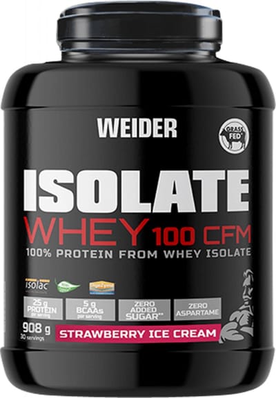 Weider Isolate Whey 100 CFM (908g) Strawberry Ice Cream - Eiwitten - Wei-eiwit isolaat