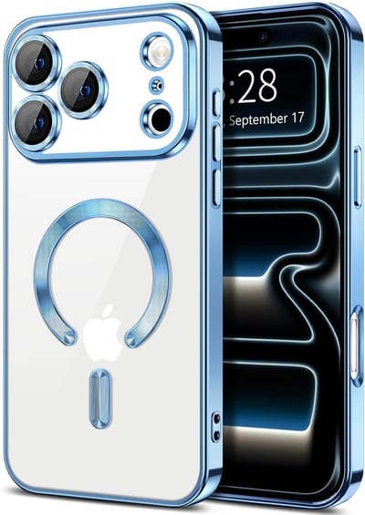 Hoesje Geschikt voor iPhone 17 Pro Max Hoesje - Geschikt voor MagSafe - Arara siliconen Backcover - Blauw