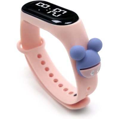 Kinderen Cartoon Led Waterdicht Horloge Student Sport Groot Aanraakscherm Elektronische Armband Horloge 12 gray