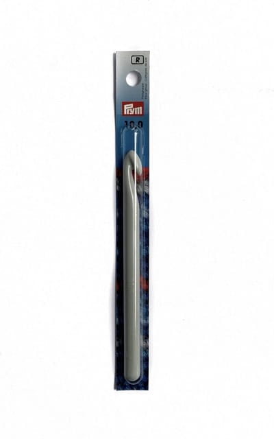 Wolhaaknaald kunststof grijs 14 cm 10,00 mm - Haak naalden - Prym
