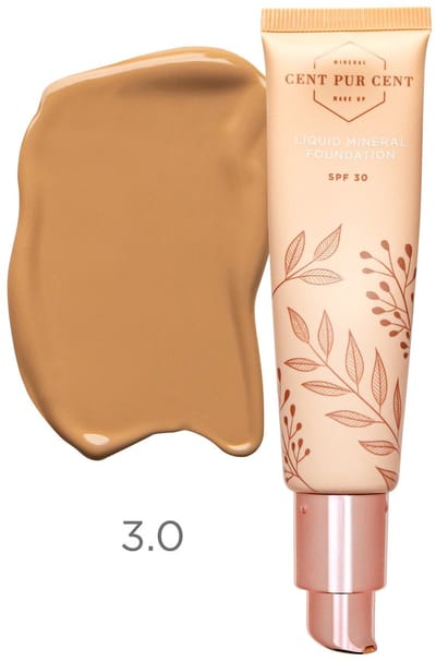 Cent Pur Cent Liquid Mineral Foundation 3.0 - SPF30 - Zijdezacht - Egaliserend - Lichte formule