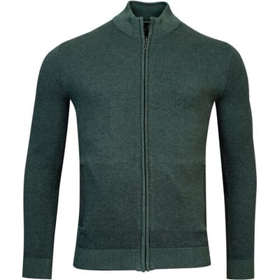 Baileys Vest Zip Allover Plated 2-Tone Jacquard Donker Groen / male