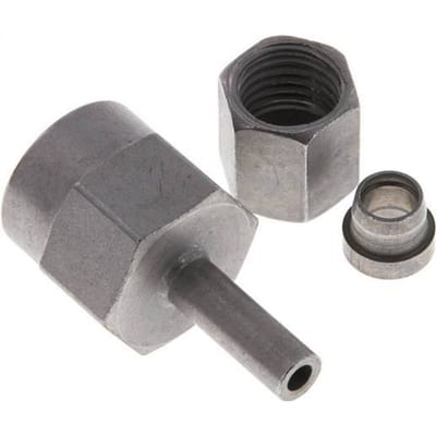 6L & G1/4'' Verzinkt Stalen Rechte Draaidoorvoer Binnendraad voor manometers 315bar ISO 8434-1