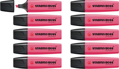STABILO BOSS ORIGINAL - Markeerstift - Roze - Doos 10 Stuks