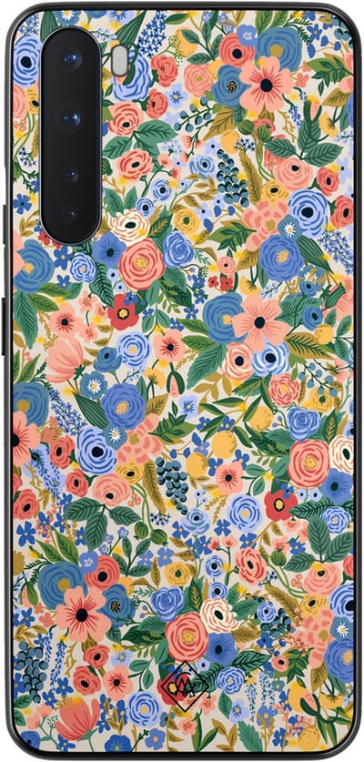 Casimoda® hoesje - Geschikt voor OnePlus Nord - Blue Gardens - TPU - Backcover - Blauw - Bloemen