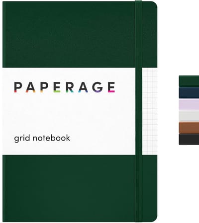 Grid Notebook A5 Grafiekpapier Notitieboek met Harde Kaft - 160 Pagina's Dikte Papier