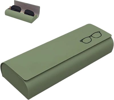 Duurzame hardcase voor zonnebrillen, leesbrillen en corrigerende brillen - Inclusief schoonmaakdoekje, robuust en slank ontwerp (156x61x30mm)