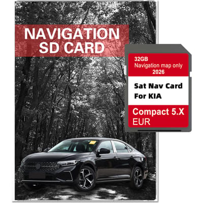 Update 2026 EU VK GPS Kaarten Sat Nav voor KIA Carens Ceed Niro Optima Picanto Rio Soul Sportage Stonic 32GB SD Kaart Compact 5.X