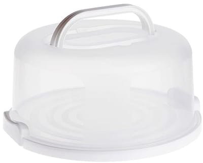 Ronde taartdrager met deksel en handvat - 12 inch dessertbewaarcontainer