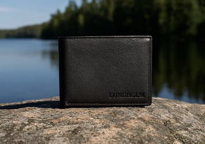 Lundholm RFID Leren heren portemonnee - Zwart - Leren Portefeuille Heren Leer - Mannen Cadeautjes - Cadeau voor Man Tip - Kopenhagen Serie Extra Black